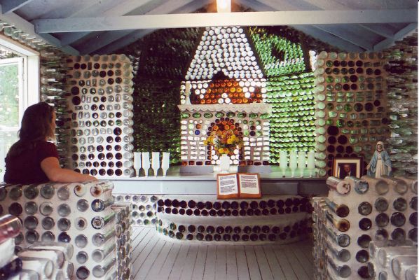 Bottle House Chapel
This is the chapel made of bottles.  Pretty neat how the light comes in.
