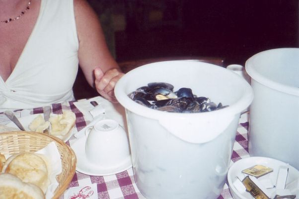 New Glasgow Lobster suppers.
The buckets of mussels are bottomless.  As are the baskets of rolls, bowls of seafood chowder and plates of salad.  You only get one lobster though.
